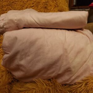 Splendid Pink And White Linen And Cotton Duvet Cover